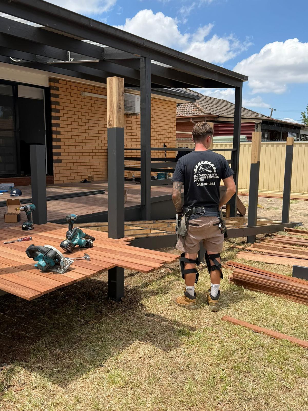 Deck ramp in progress