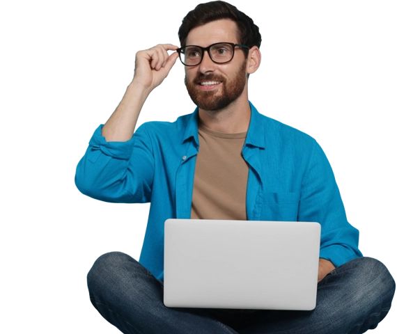 Person working on a laptop
