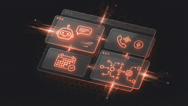 GoHighLevel 2025 new features dashboard showing AI Employee, Voice AI, and automation workflow icons on dark interface
