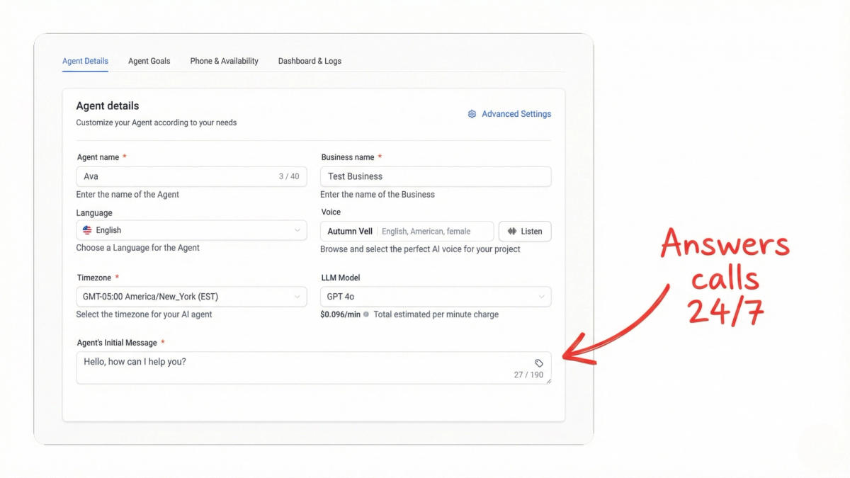 GoHighLevel Voice AI phone answering configuration