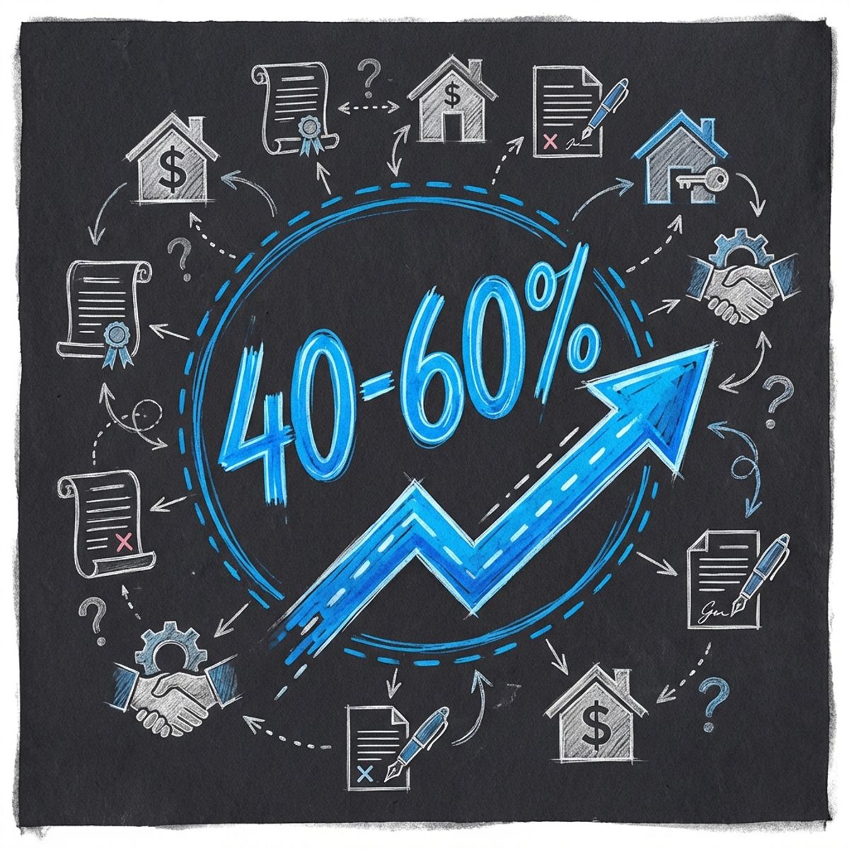Infographic showing 40 to 60 percent higher close rates for contractors who automate quote follow ups