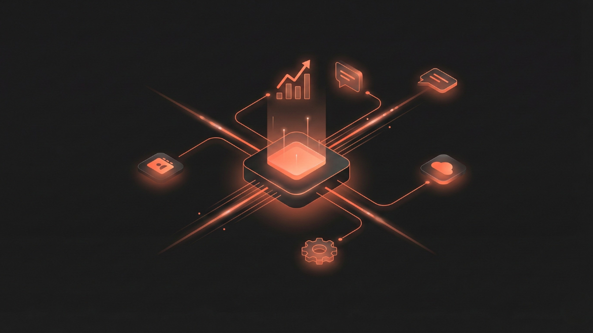 Single glowing platform representing GoHighLevel Starter plan for solo operators