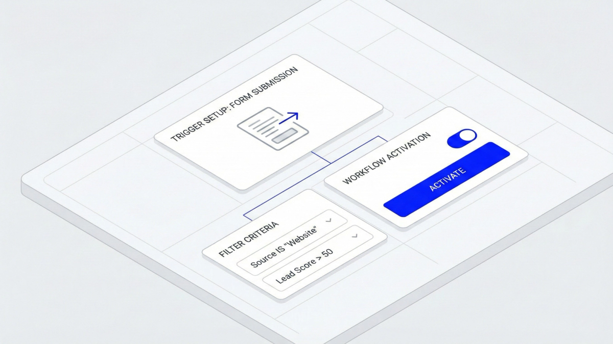 GoHighLevel trigger configuration dashboard for automated lead follow-up workflows