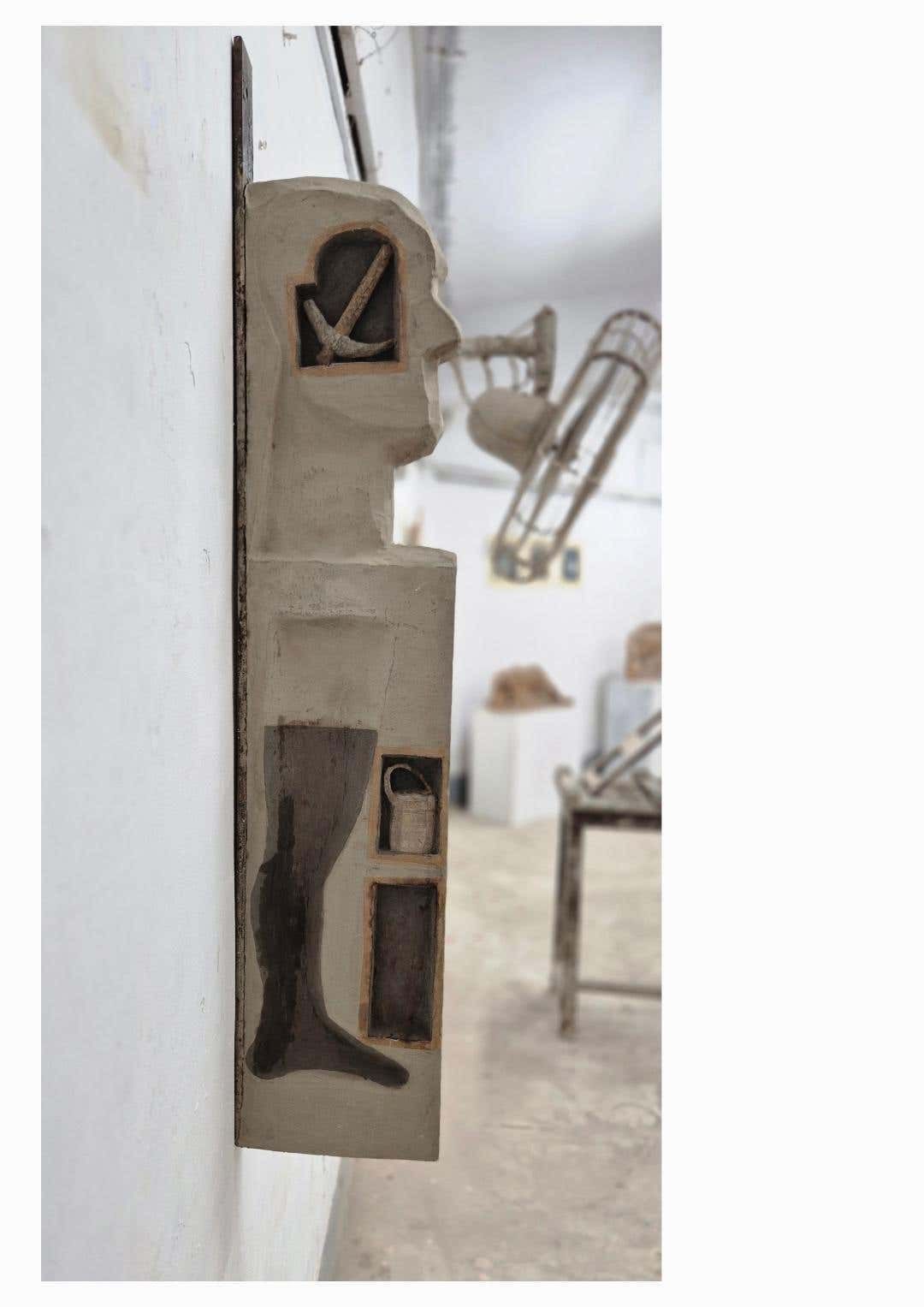 Untitled (Wood, Paper and Clay), wood, 2026