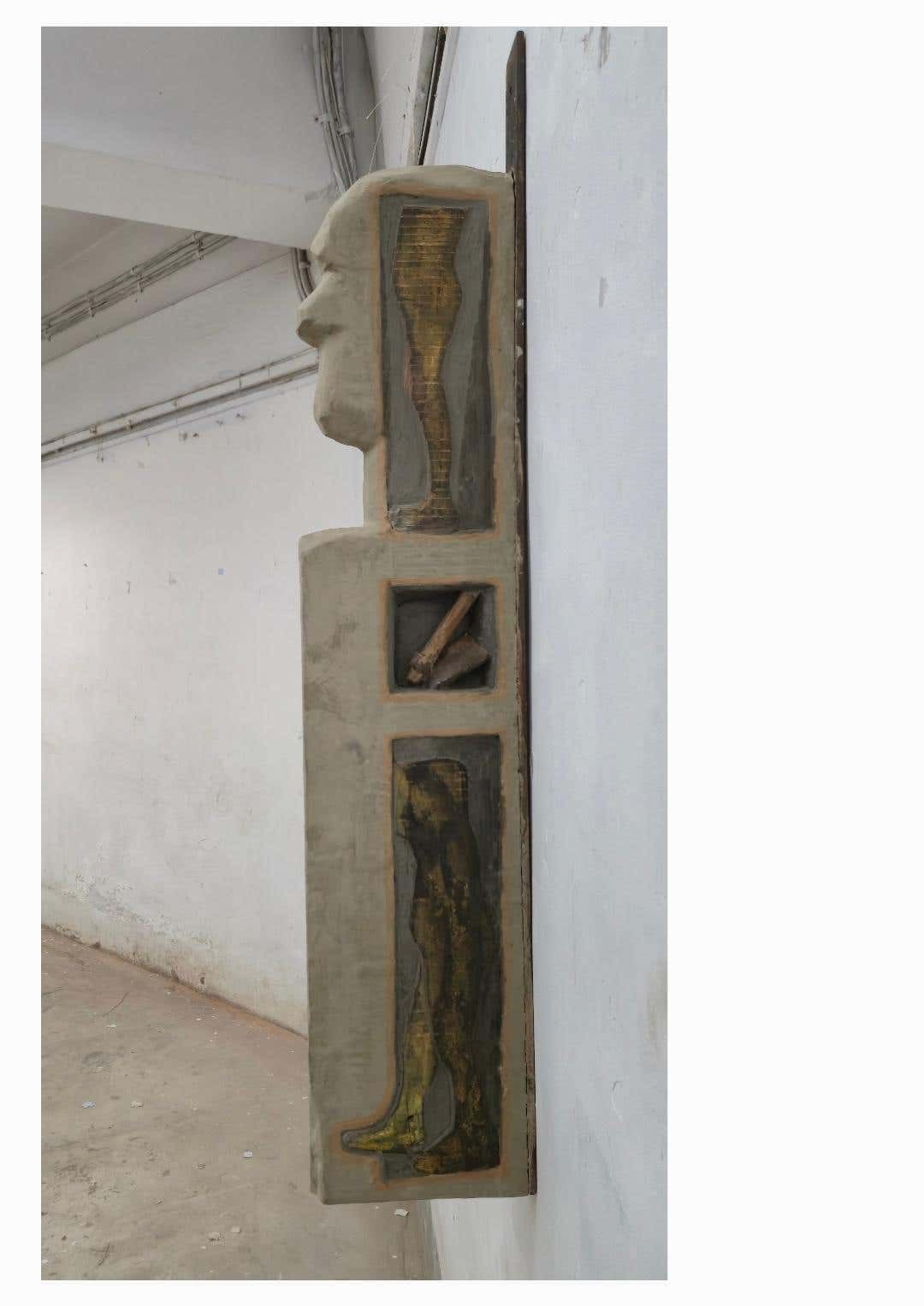 Untitled (Wood, Paper and Clay), wood, 2026 — view 3