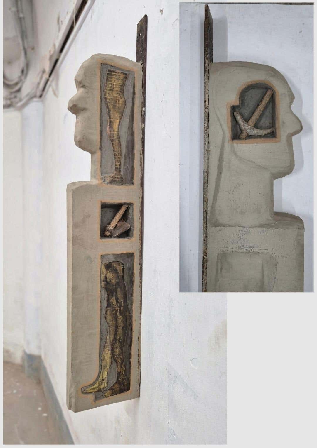 Untitled (Wood, Paper and Clay), wood, 2026 — view 2