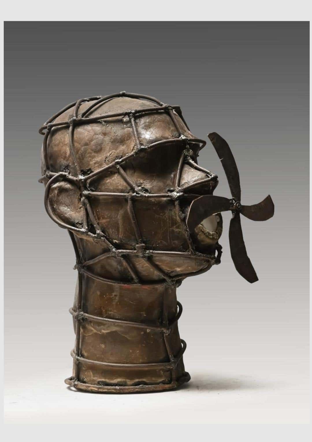 Untitled (Clay and Welding), clay and welded metal, 2025