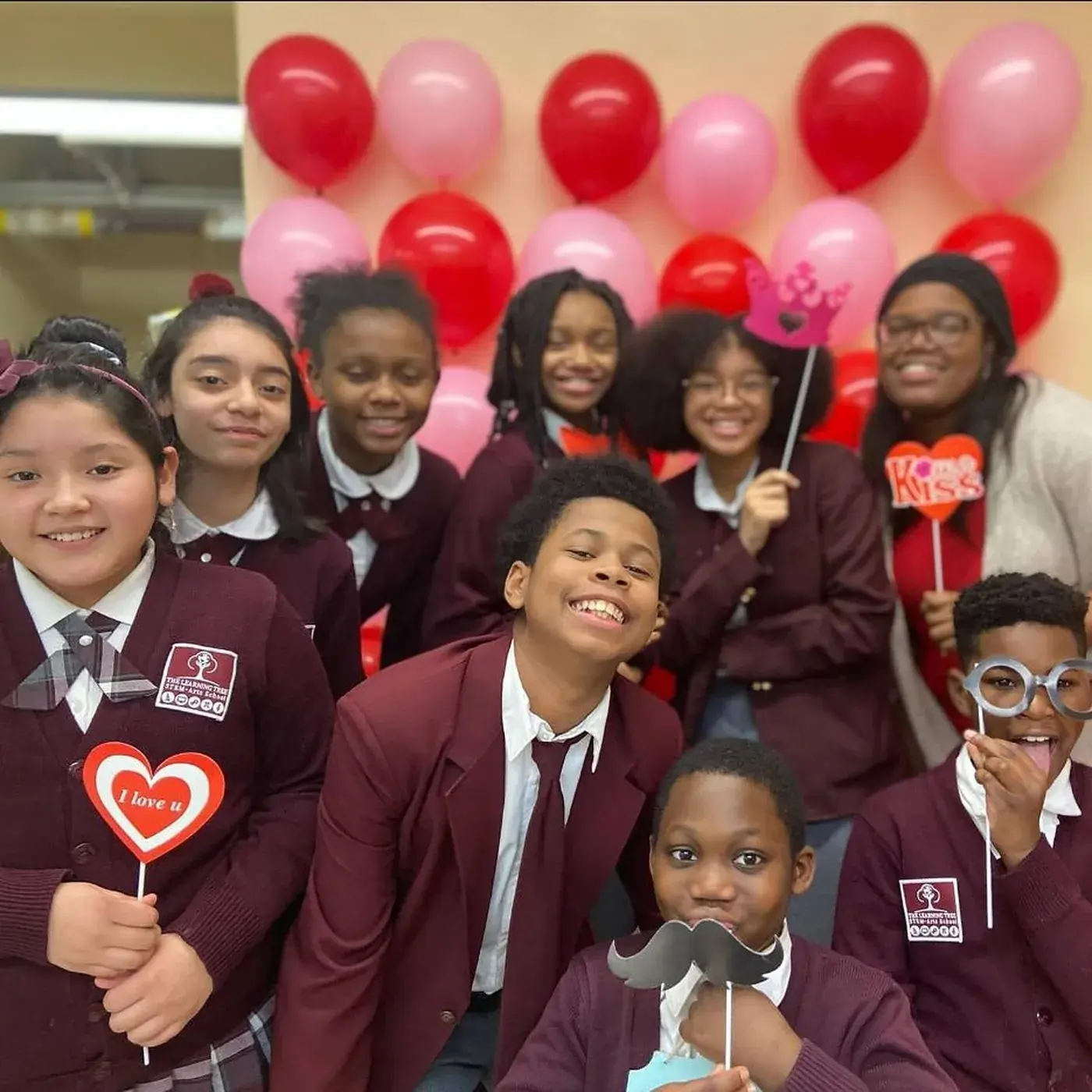 Learning Tree students together at a school celebration