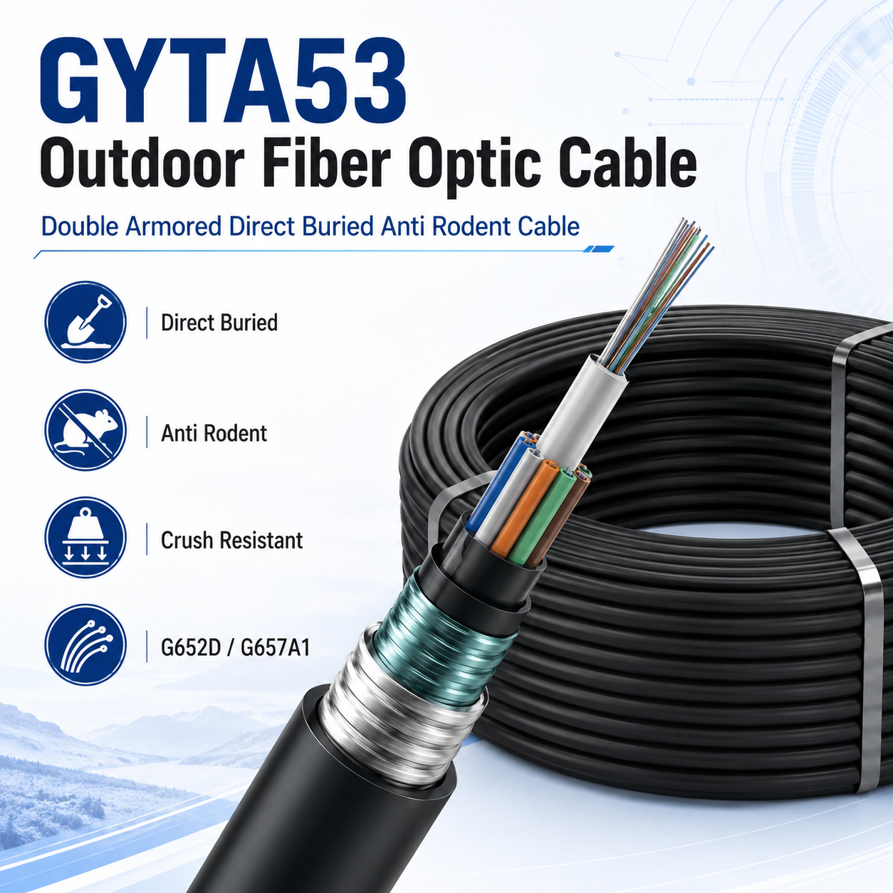 GYTA53 Armored Anti-Rodent Cable