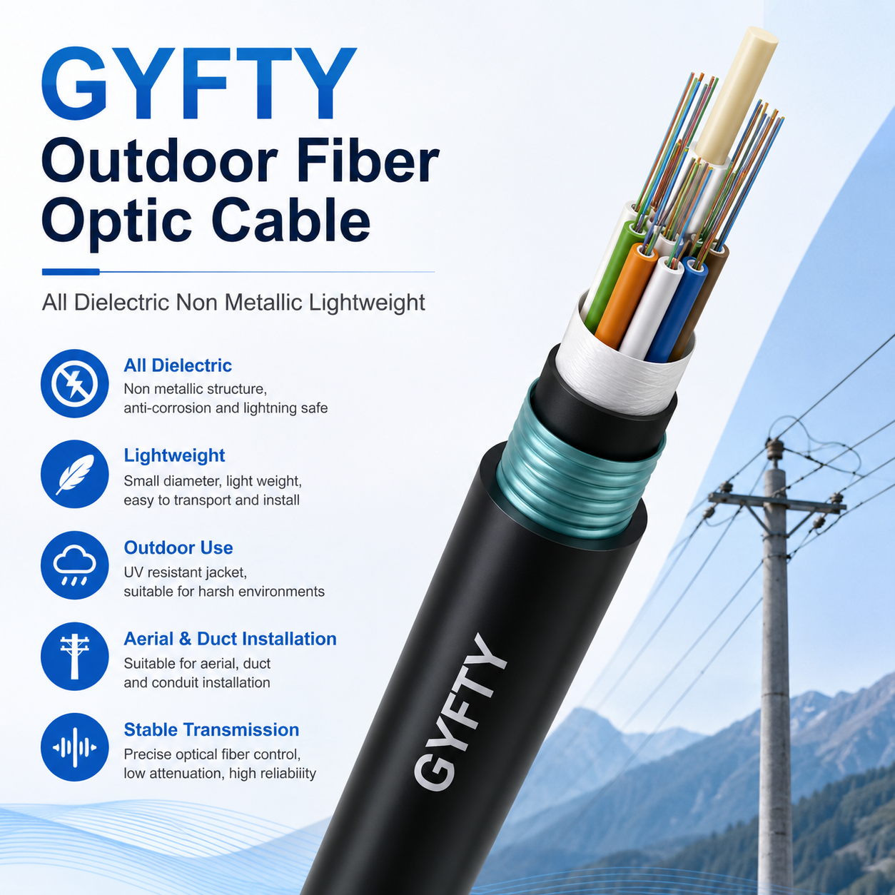 GYFTY Outdoor Fiber Optic Cable