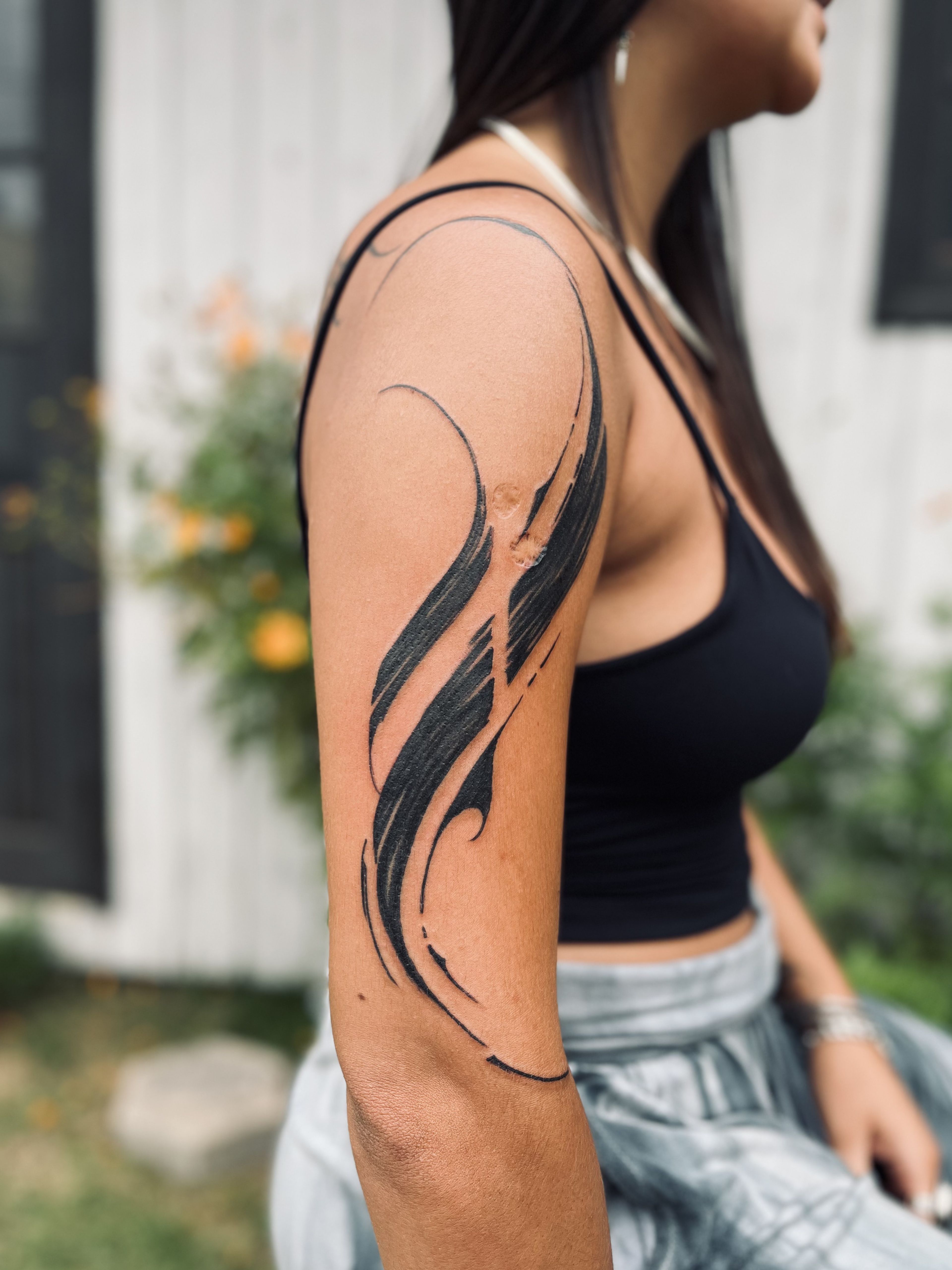 Tatuagem Braço Blackwork — tatuagem por Oberdam Eltz