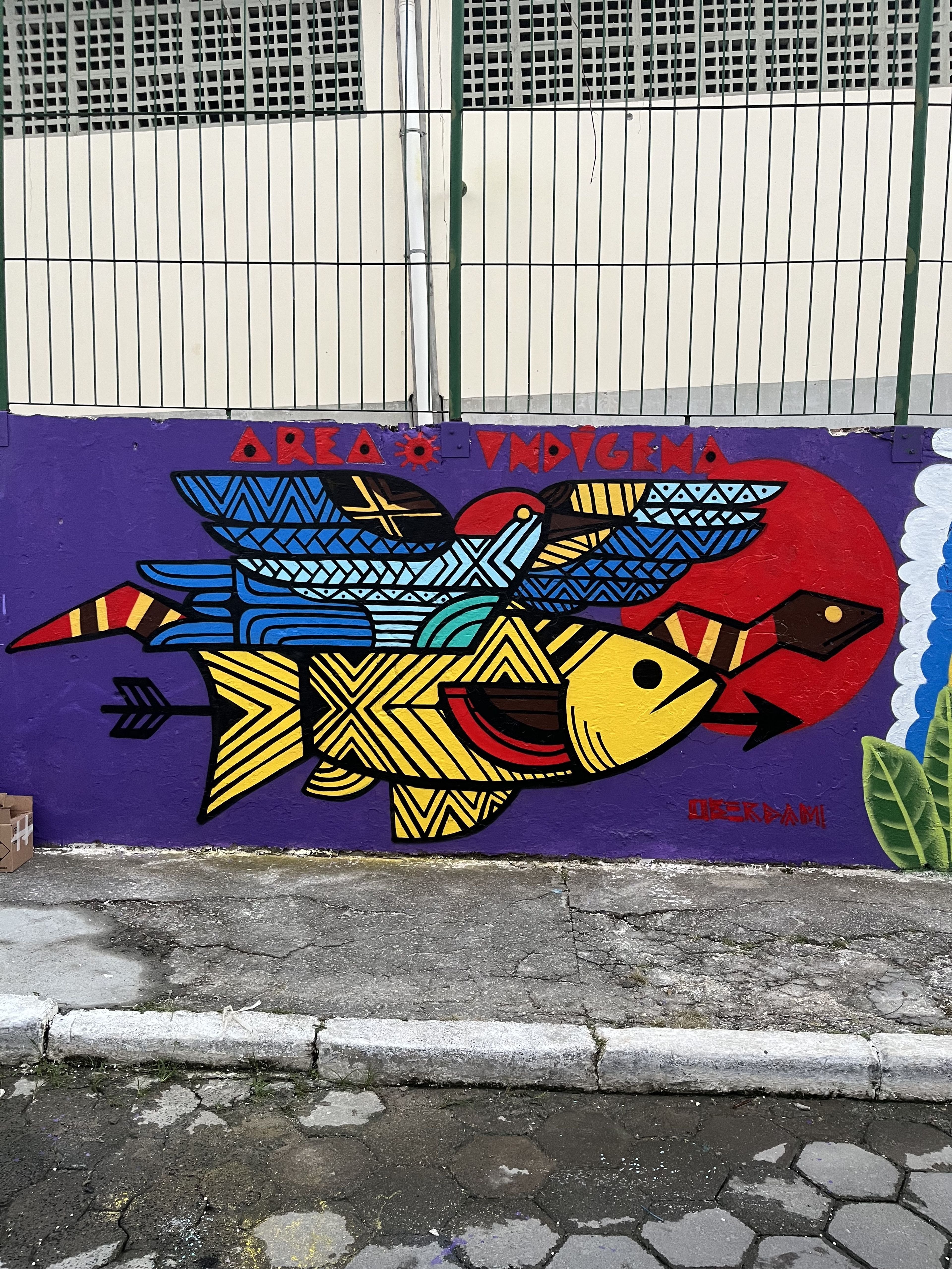 Mural Peixe e Cobra — mural por Oberdam Eltz