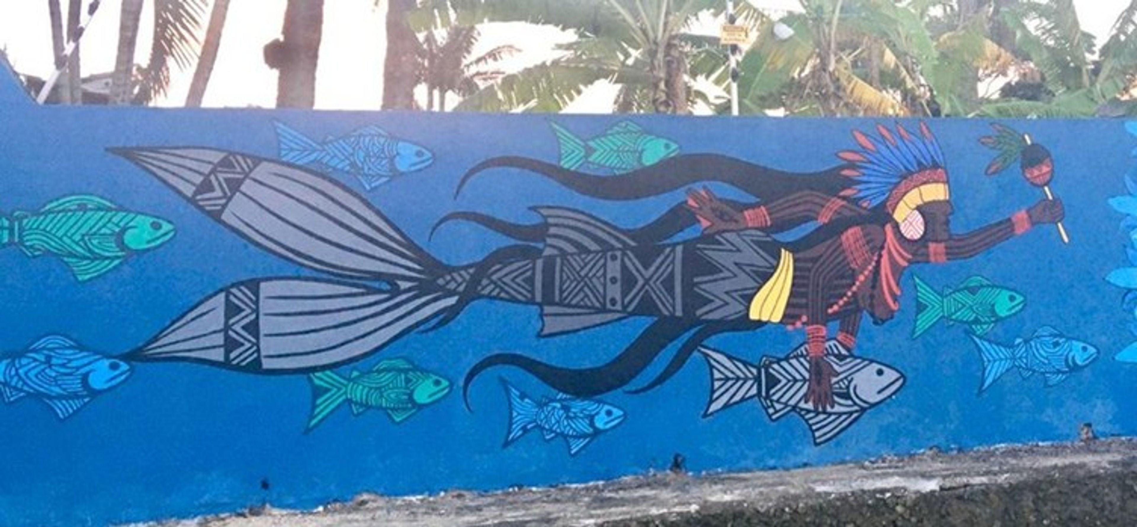 Mural Sereia Colorida — mural por Oberdam Eltz