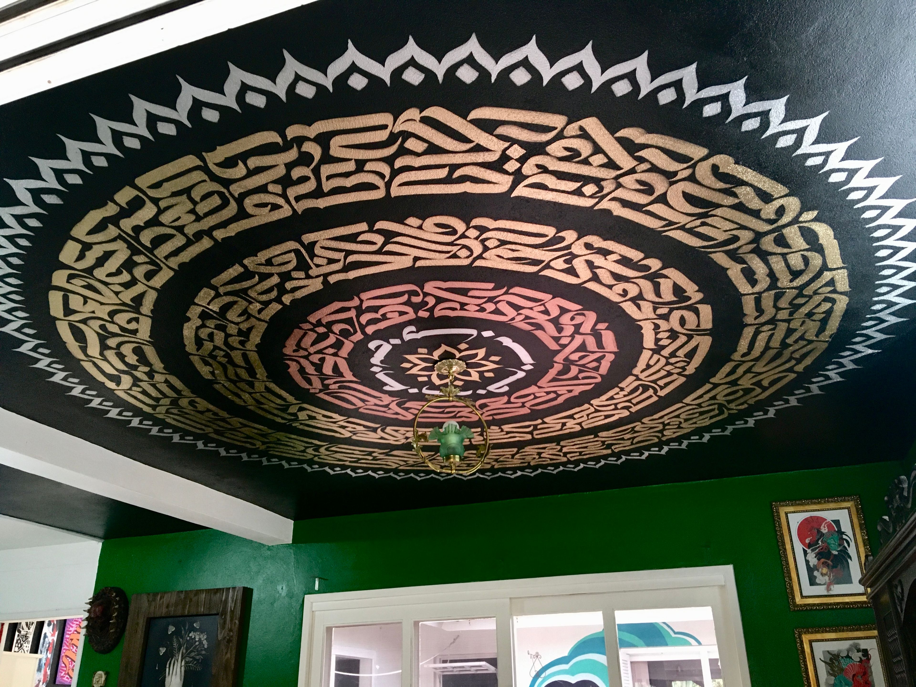 Teto Mandala Lettering — mural por Oberdam Eltz