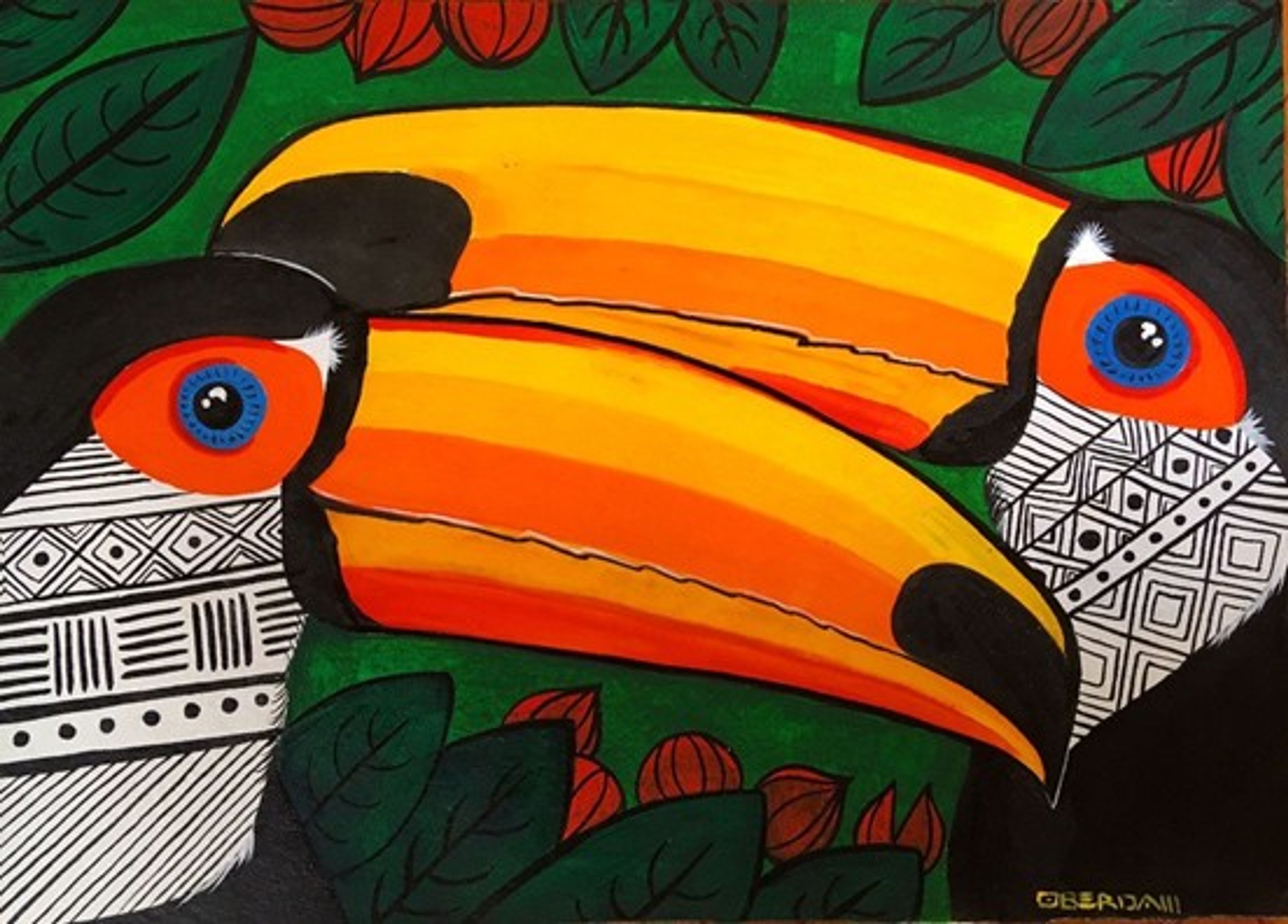 Tucanos — pintura por Oberdam Eltz