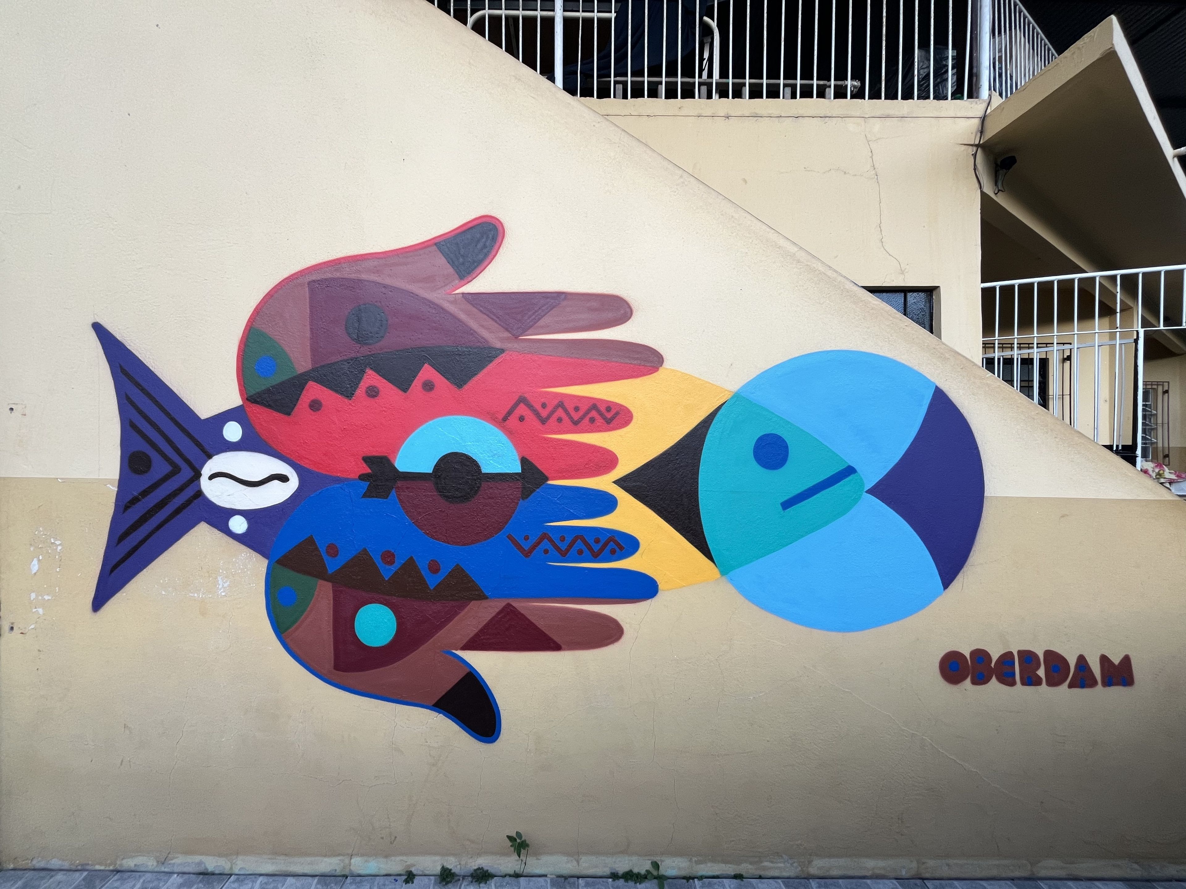 Mural Peixe e Geometria — mural por Oberdam Eltz