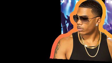 Nelly in front of a concert crowd