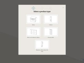 Product configurator menu