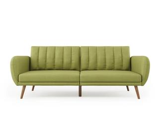Product shot of a green sofa