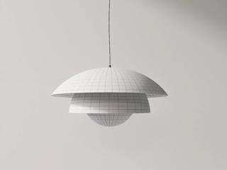 Wireframe 3D lamp