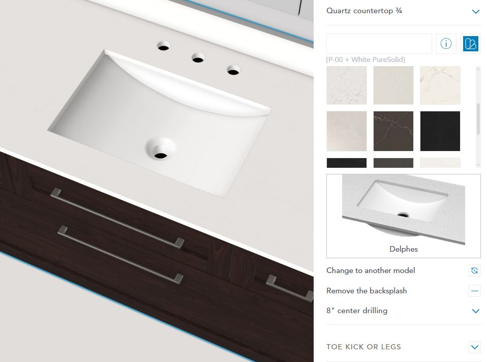 Customizable bathroom sink 