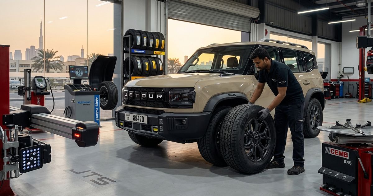 Jetour Tyre Service Dubai | Tyre Replacement & Wheel Alignment