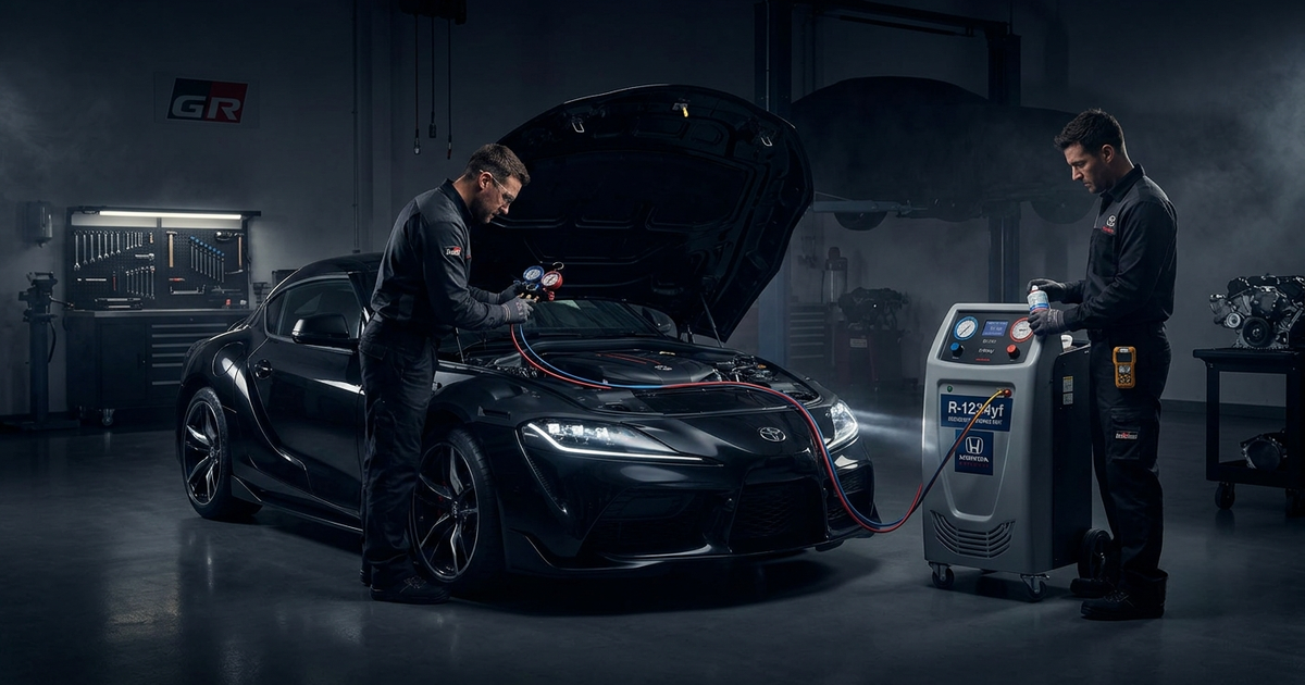 Toyota AC Repair Dubai | Toyota Air Conditioning Service & R1234yf AC Gas Recharge