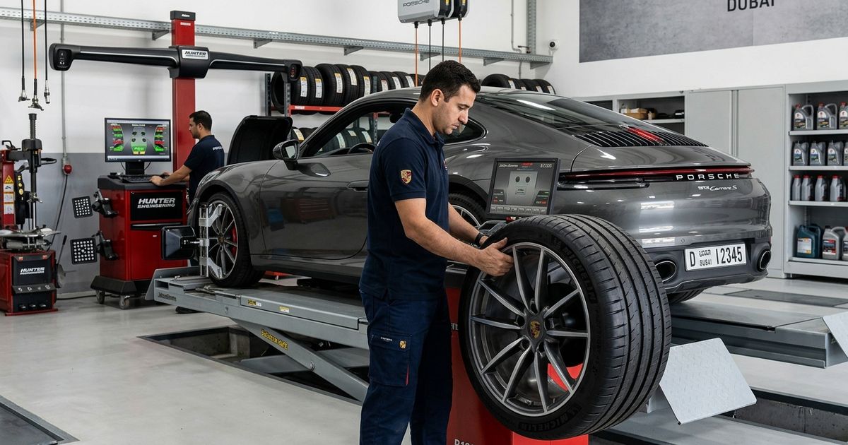 Porsche Tyre Service Dubai | Replacement, Alignment & Balancing