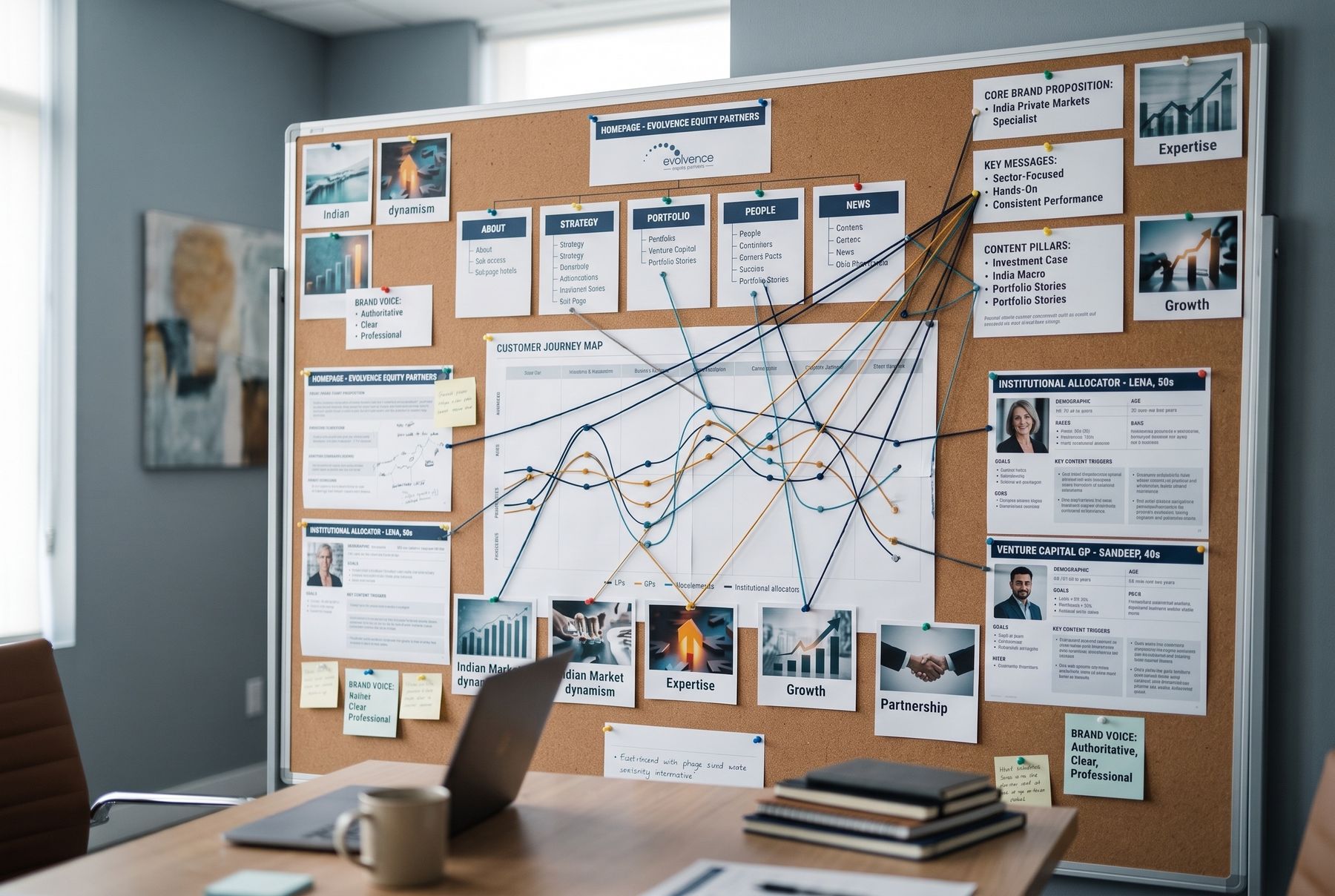 Sitemap, messaging hierarchy and customer journey mapped before design begins.