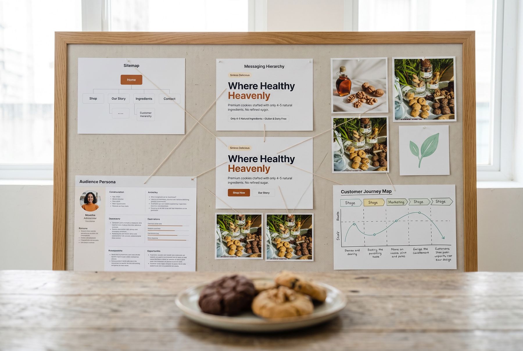Sitemap, messaging hierarchy and customer journey mapped before design begins.