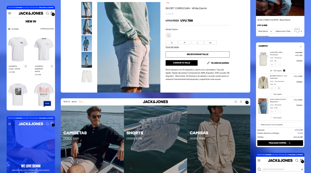 Jack and Jones Website Imagery