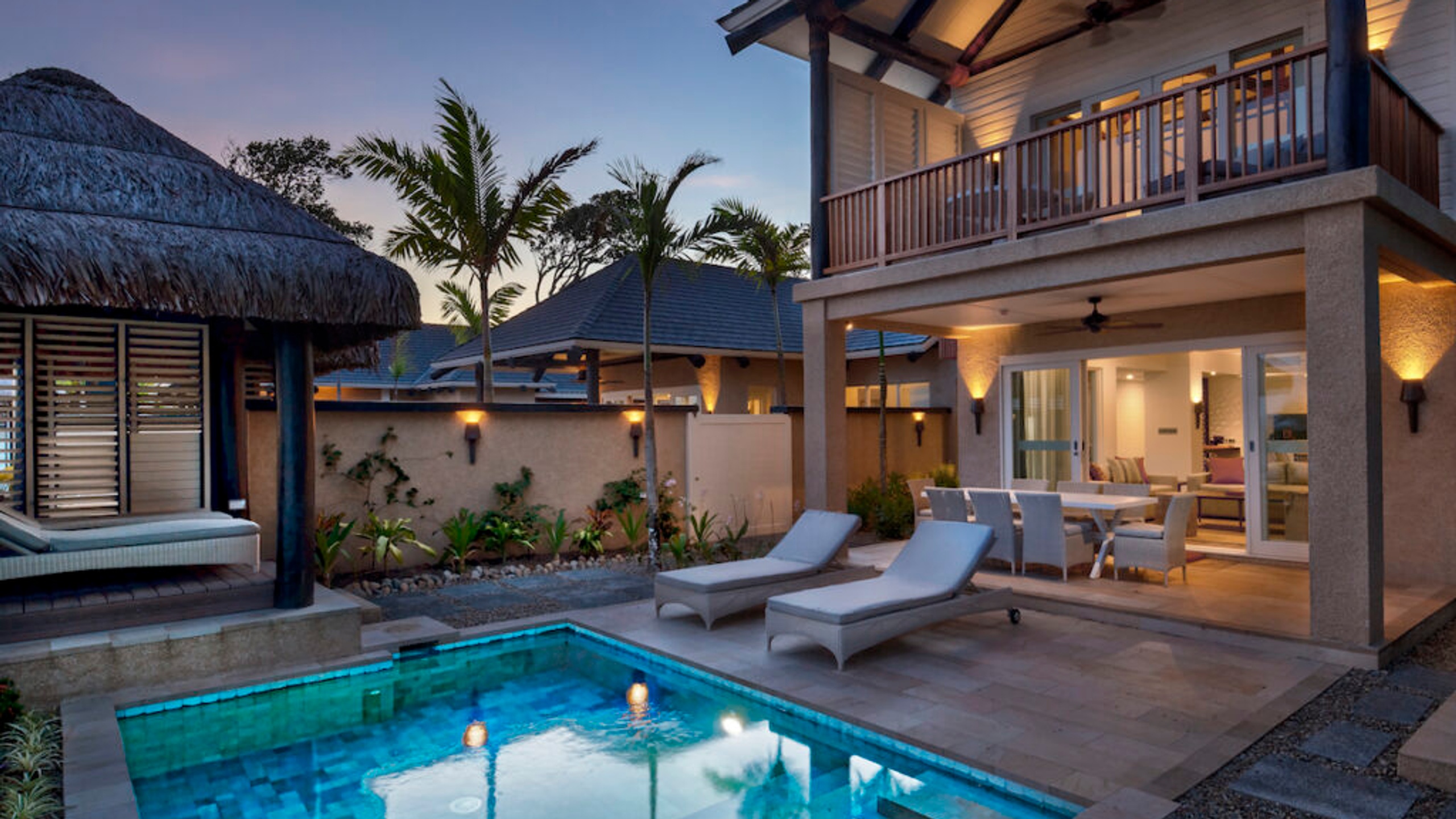 Pool during sunset