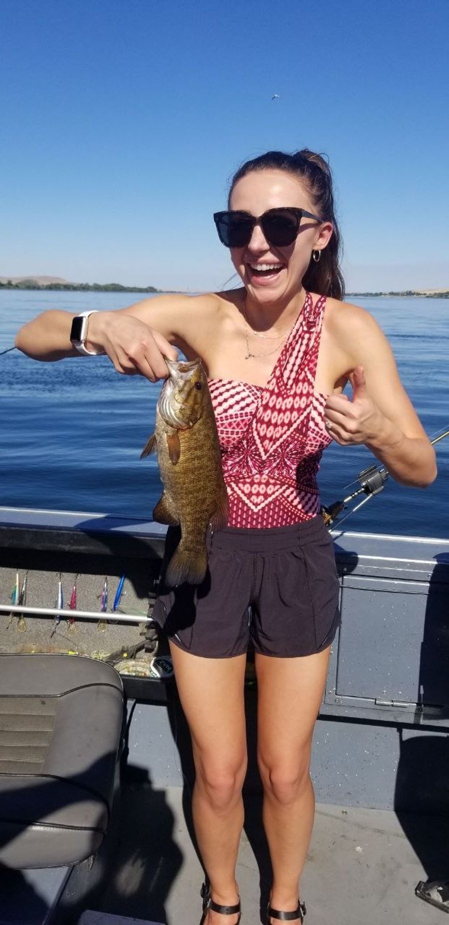 Woman fishing on the Columbia River