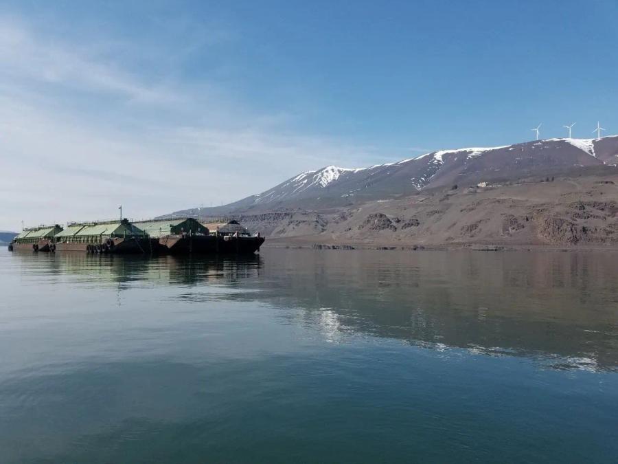 Columbia River and surrounding hills