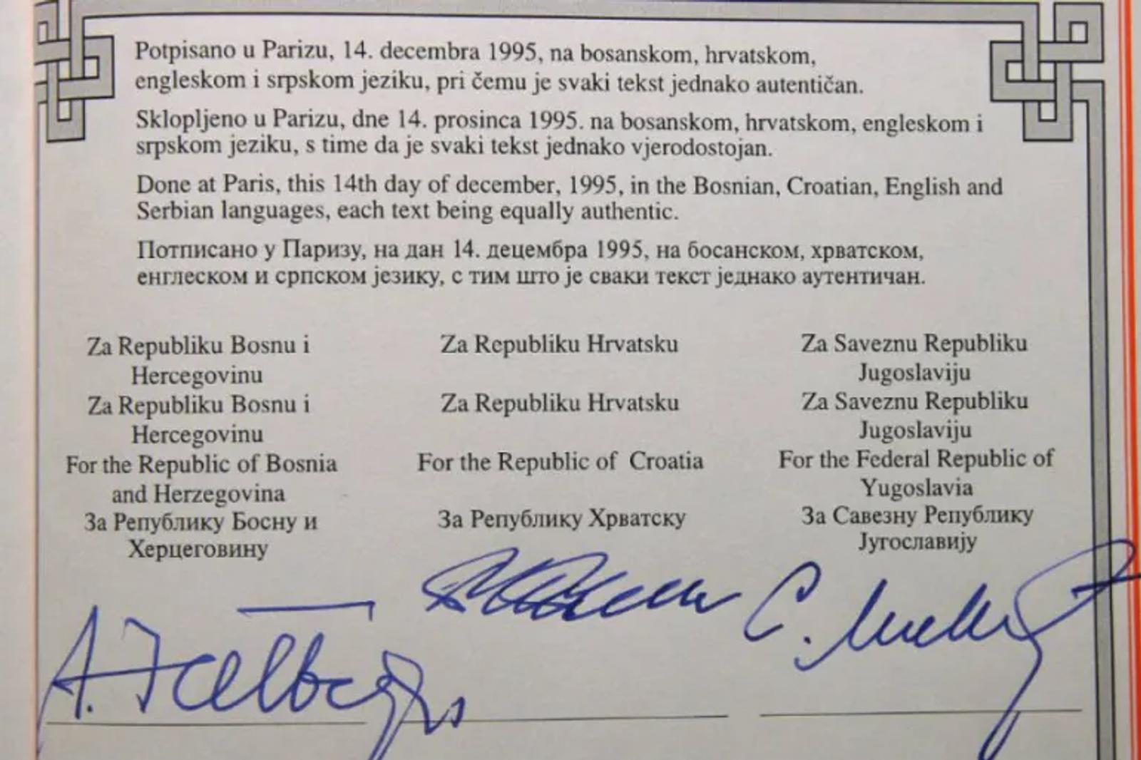 Srbija prekršila Dejtonski mirovni sporazum
