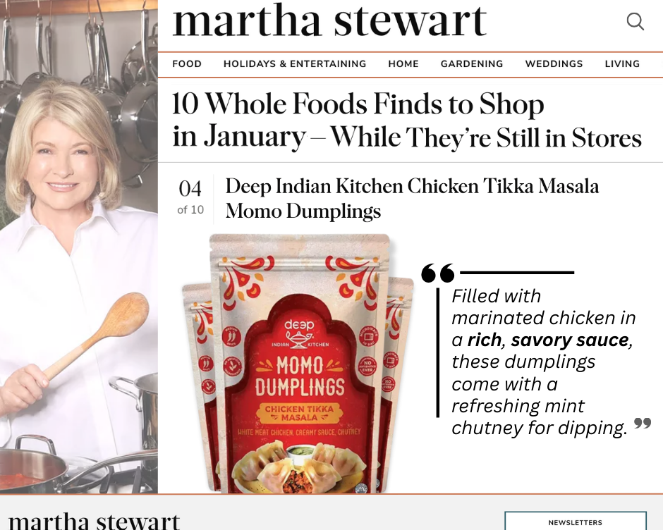 Article clipping from Martha Stewart online