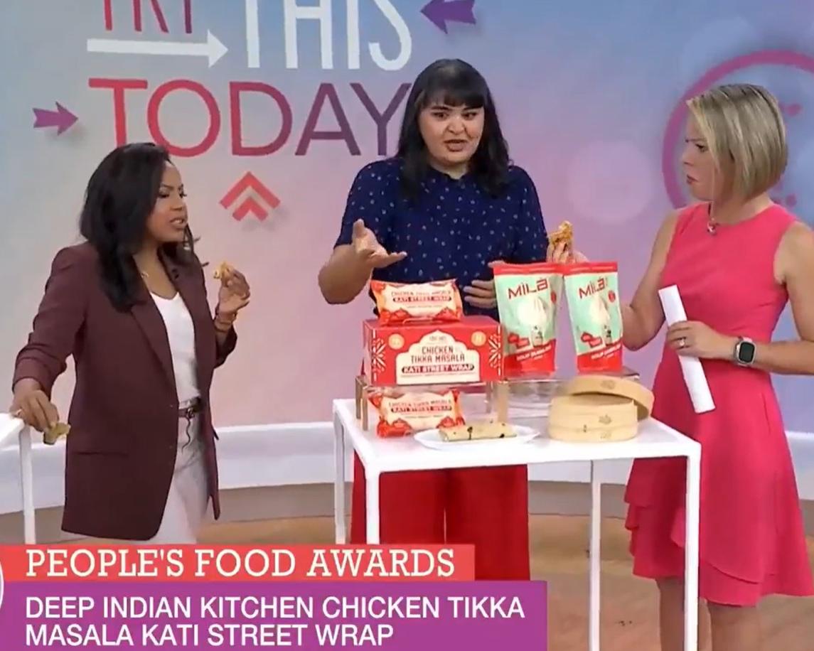 Today show hosts sampling Kati Wraps