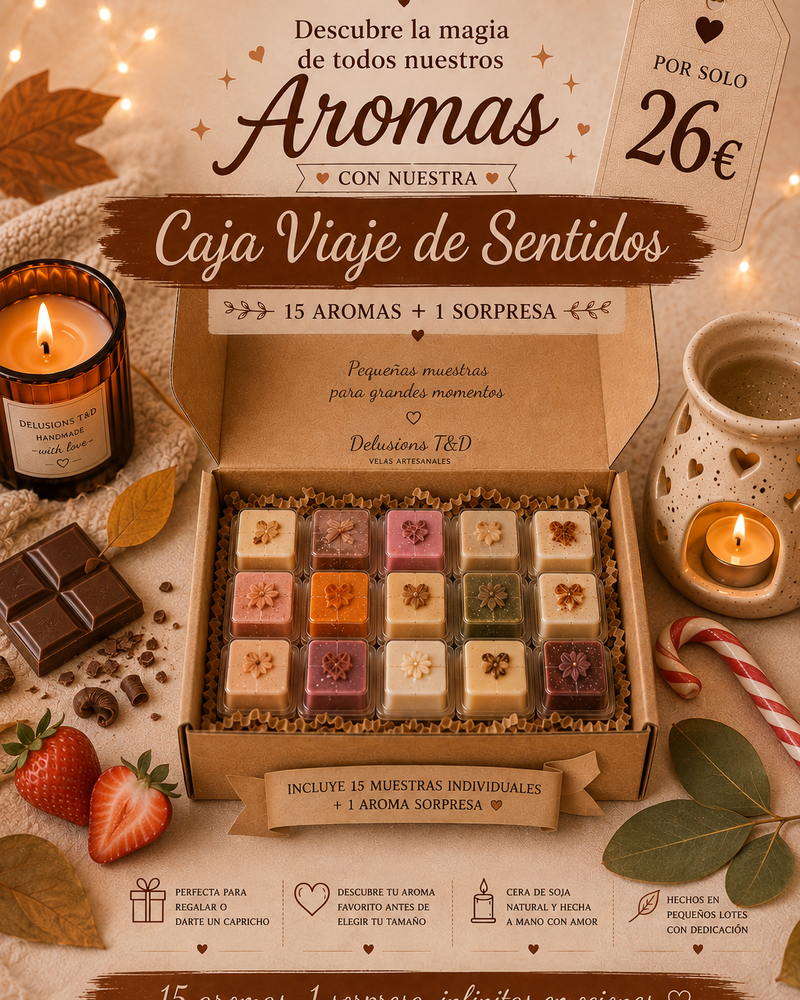 Cajita con nuestros 15 aromas y 1 sorpresa