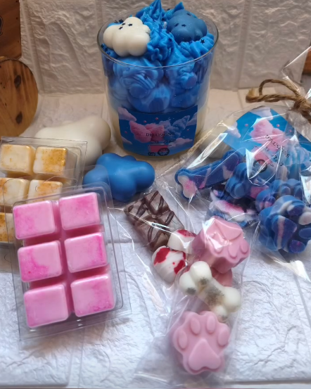 Cajita Turrón — Vela Nube de Turrón con 4 Aromas de Wax melts