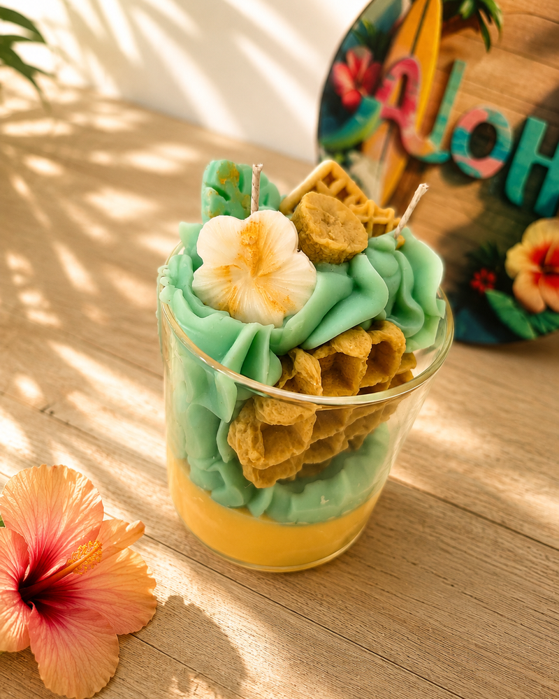 Nuestro tanque de cera - Crema montada con aroma a melocotón fresco.