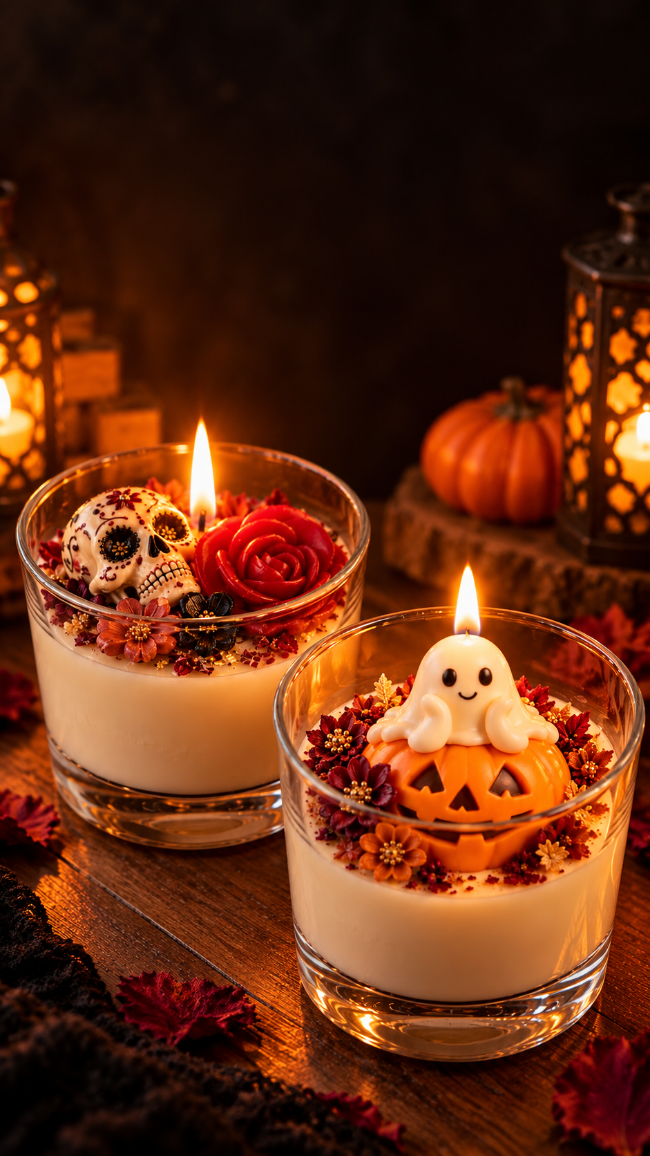 Nuestras velas encantadas con temática de halloween con aromas misteriosos, dulces y encantados, ¿Te atreves a probarlos?