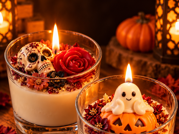 Nuestras velas encantadas con temática de halloween con aromas misteriosos, dulces y encantados, ¿Te atreves a probarlos?