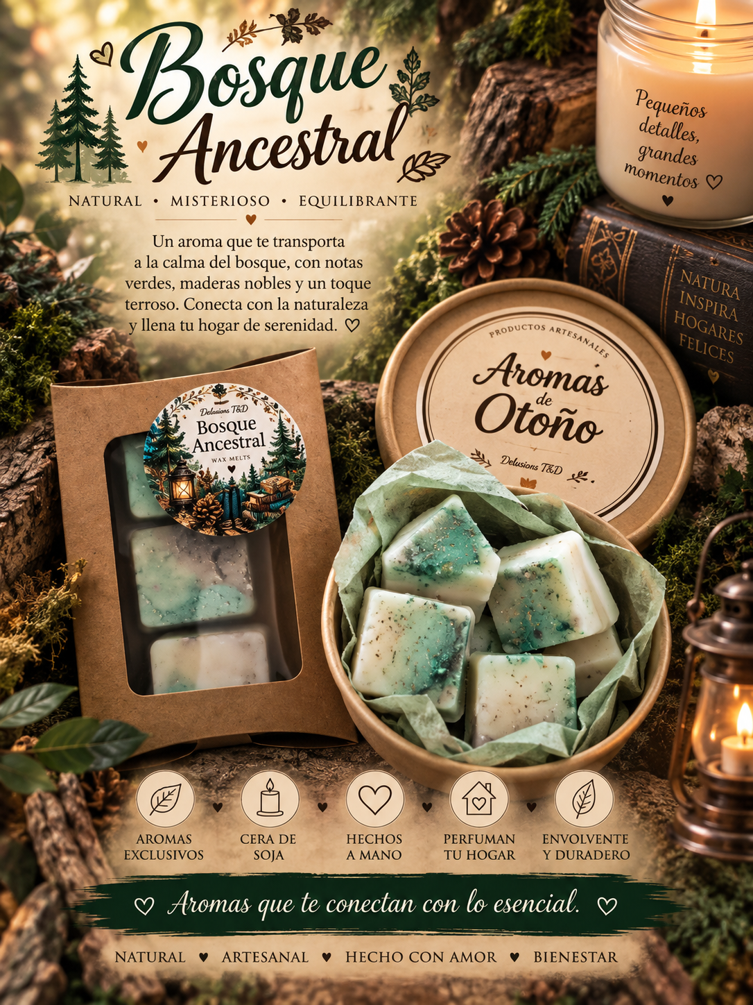 Wax Melts Tabletas — mini tabletas decorativas de cera.
