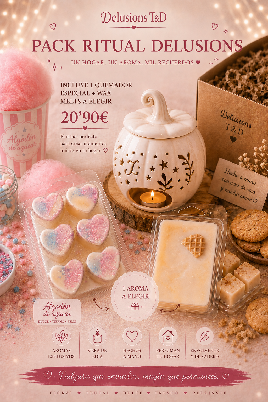 Quemador especial (tenemos diferentes modelos) y wax melts