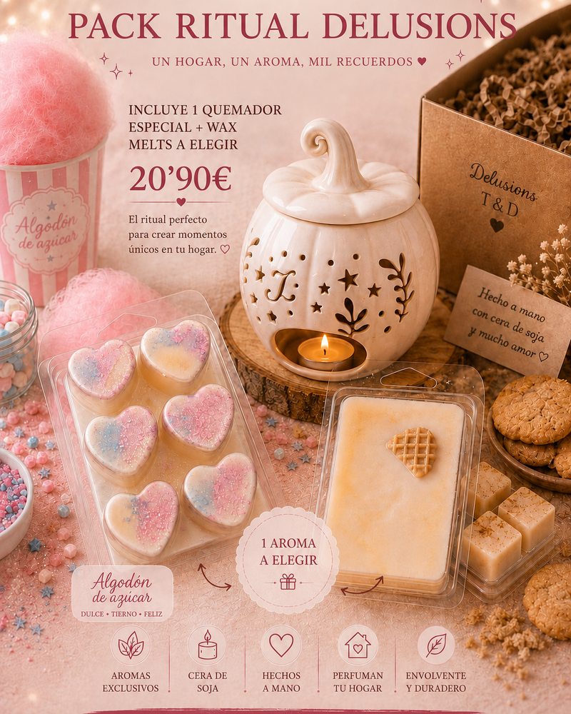 Quemador especial (tenemos diferentes modelos) y wax melts