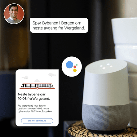 Bybanen i Bergen Voice Assistant Action image