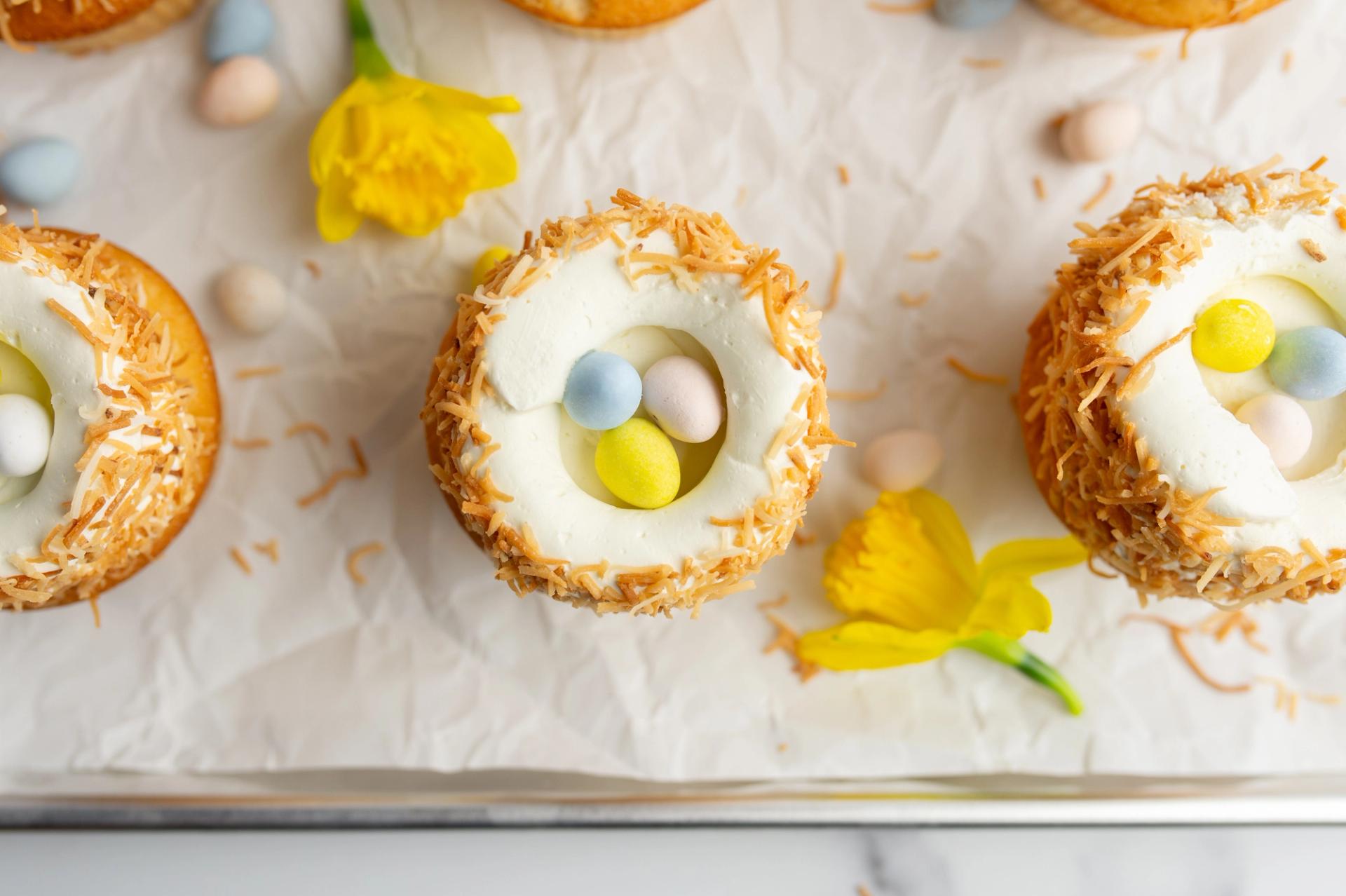 Easter Egg Coconut Cupcakes