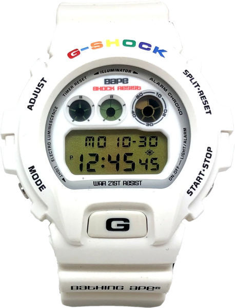 Casio G-Shock x BAPE DW-6900 (White) watch