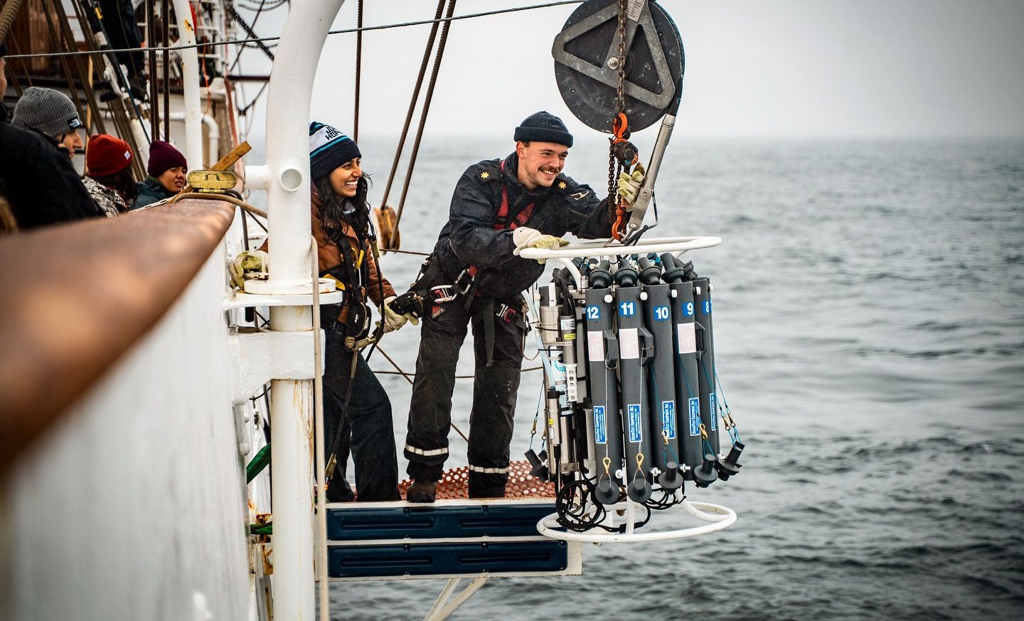 The modern CTD is lowered. Photo: Malin Kvamme