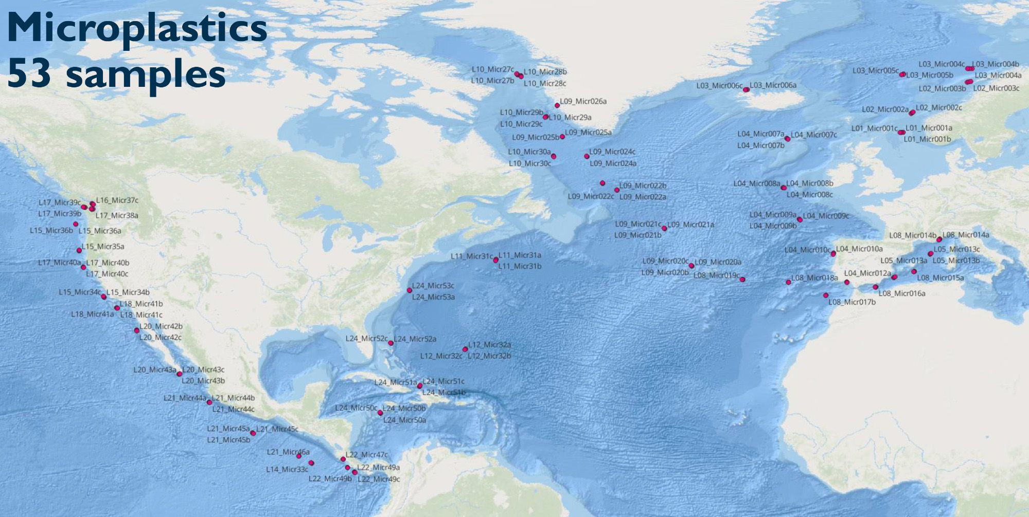 Microplastics samples. Map: Natacha Fabregas / OOE